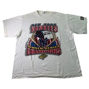 Vintage 1998 NY Yankees World Series Champions T-Shirt Starter Made in USA Large